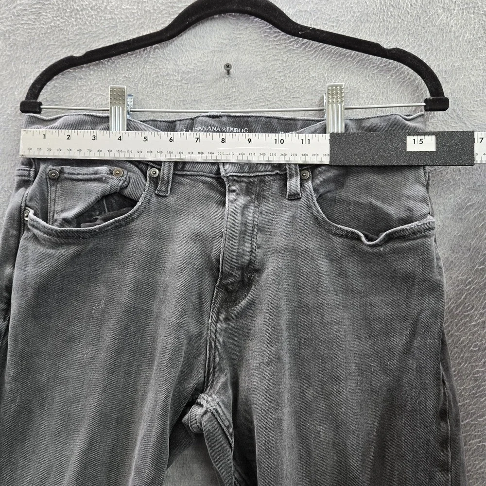 Banana Republic Men Jeans 32X32 Gray Denim Straight Button 32